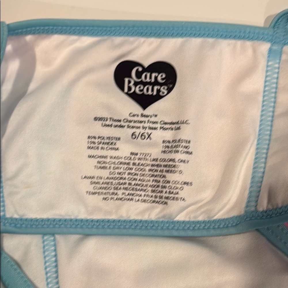 Girls Care Bears 2 piece bikini swimsuit bathing suit 6 6x 7 8 NWT NEW summer - Picture 5 of 6